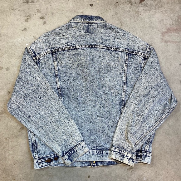 Vintage 80s Levis Denim Trucker Jacket Acid Wash 70507-0510 - Picture 2 of 5